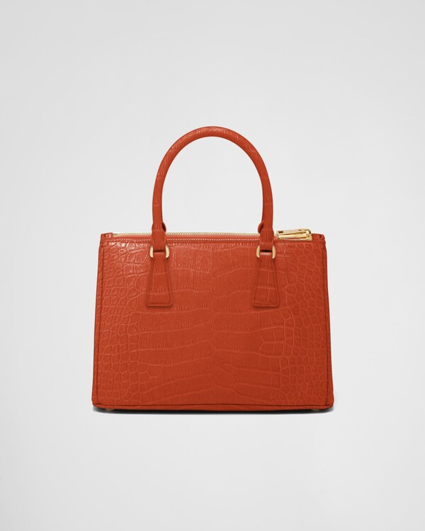 Prada Galleria medium crocodile leather bag - Papaya Prada Galleria medium crocodile leather bag - Papaya