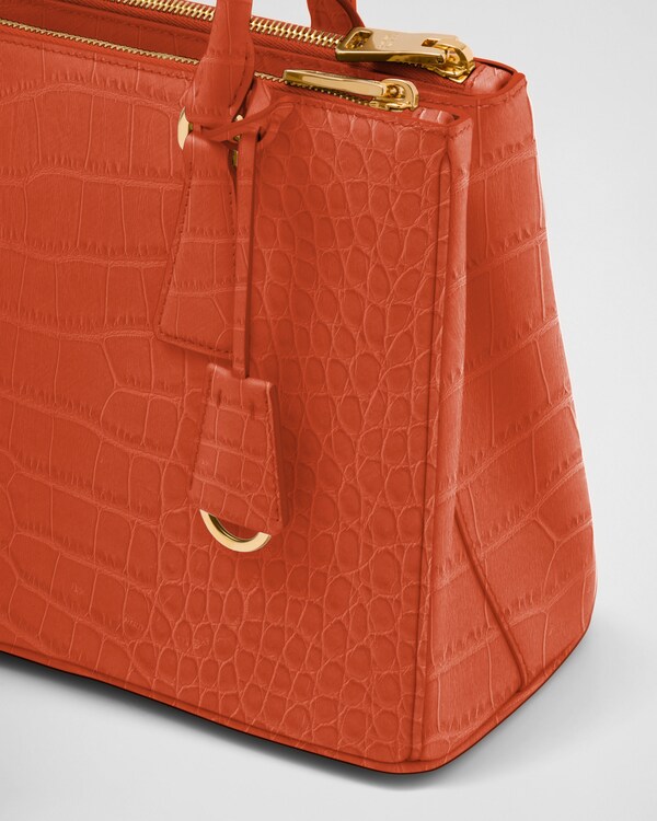 Prada Galleria medium crocodile leather bag - Papaya Prada Galleria medium crocodile leather bag - Papaya