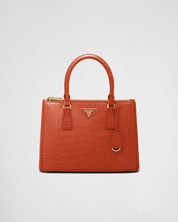 Prada Galleria medium crocodile leather bag - Papaya Prada Galleria medium crocodile leather bag - Papaya