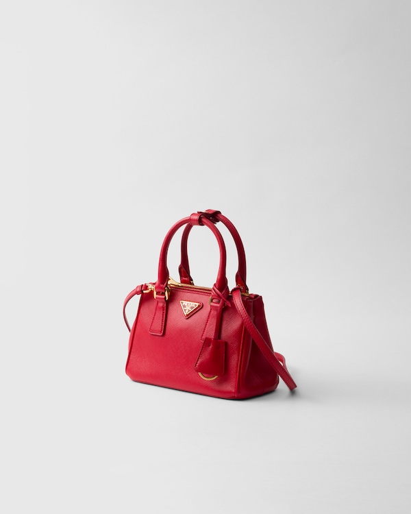 Prada Galleria Saffiano leather micro bag - Red Prada Galleria Saffiano leather micro bag - Red