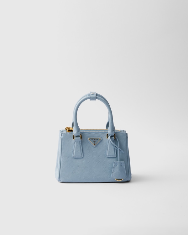 Prada Galleria Saffiano leather micro bag - Light Blue Prada Galleria Saffiano leather micro bag - Light Blue