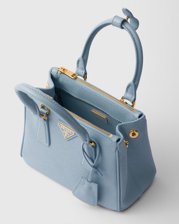 Prada Galleria Saffiano leather micro bag - Light Blue Prada Galleria Saffiano leather micro bag - Light Blue