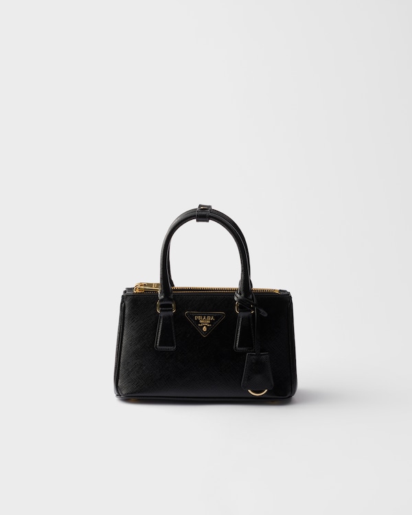 Prada Galleria Saffiano皮革迷你手袋 - 黑色 Prada Galleria Saffiano皮革迷你手袋 - 黑色