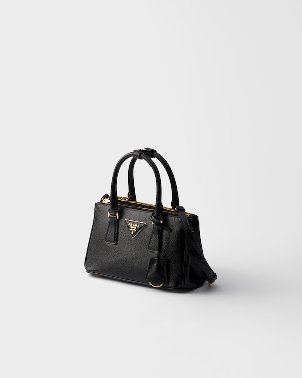 Prada Galleria Saffiano皮革迷你手袋 - 黑色 Prada Galleria Saffiano皮革迷你手袋 - 黑色