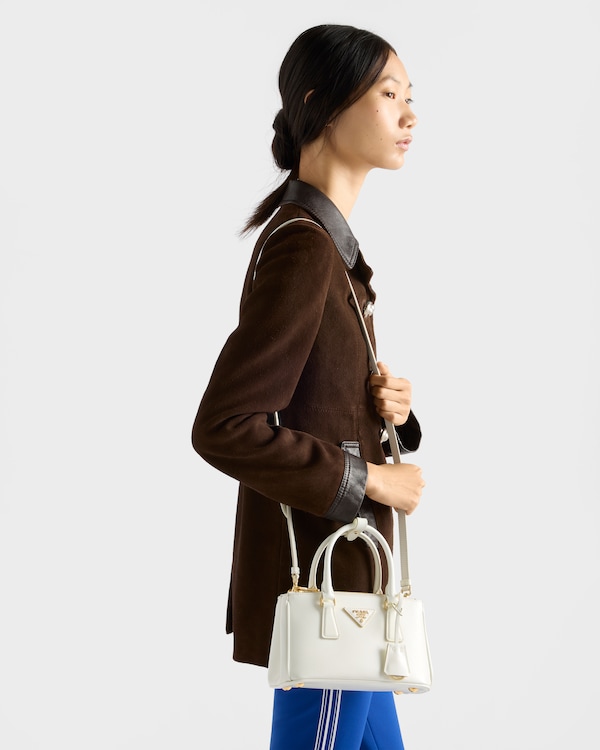 Prada Galleria Saffiano皮革迷你手袋 - 白色 Prada Galleria Saffiano皮革迷你手袋 - 白色