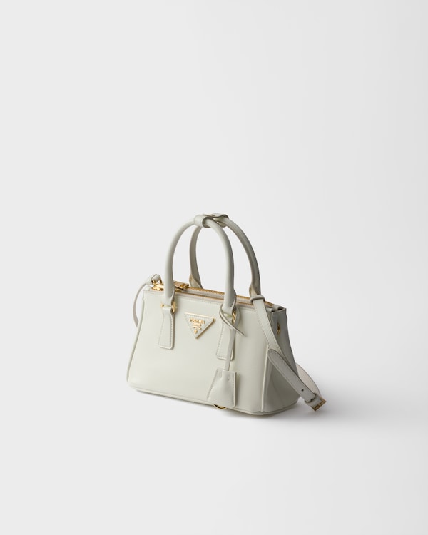 Prada Galleria Saffiano皮革迷你手袋 - 白色 Prada Galleria Saffiano皮革迷你手袋 - 白色