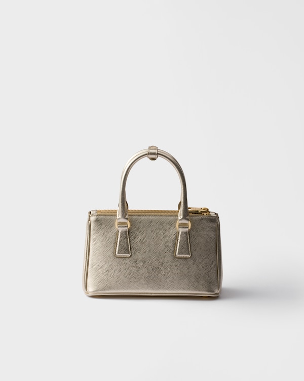 Prada Galleria Saffiano皮革迷你手袋 - 黄铁矿色 Prada Galleria Saffiano皮革迷你手袋 - 黄铁矿色