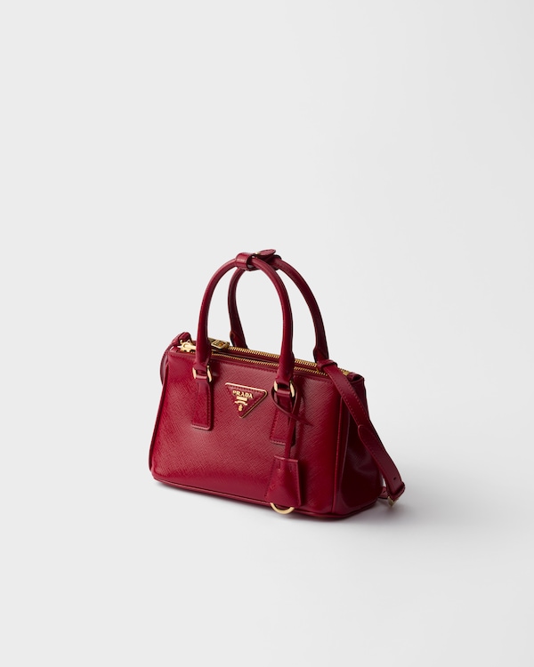 Prada Galleria patent Saffiano leather mini-bag - Cherry Red Prada Galleria patent Saffiano leather mini-bag - Cherry Red