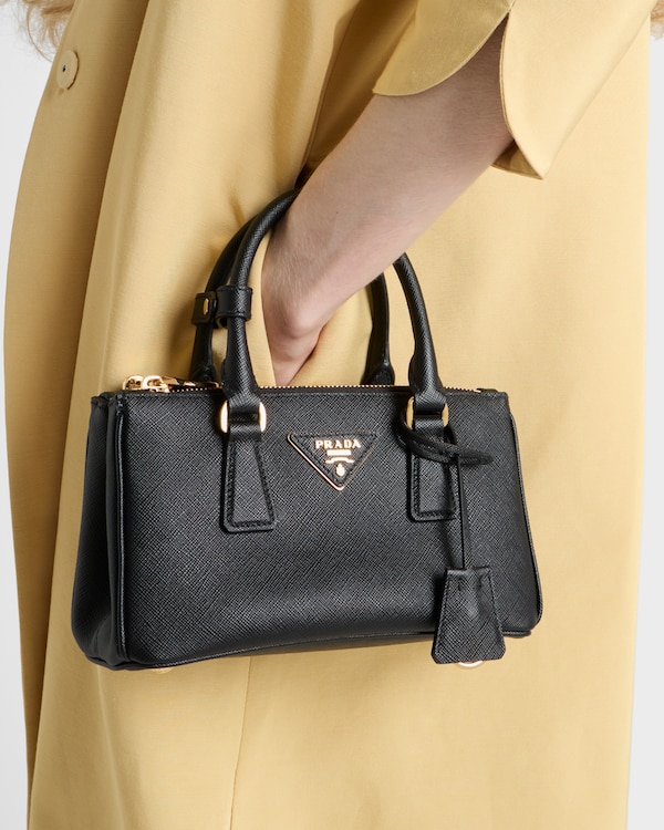 Prada Galleria mini Saffiano leather bag - Black Prada Galleria mini Saffiano leather bag - Black