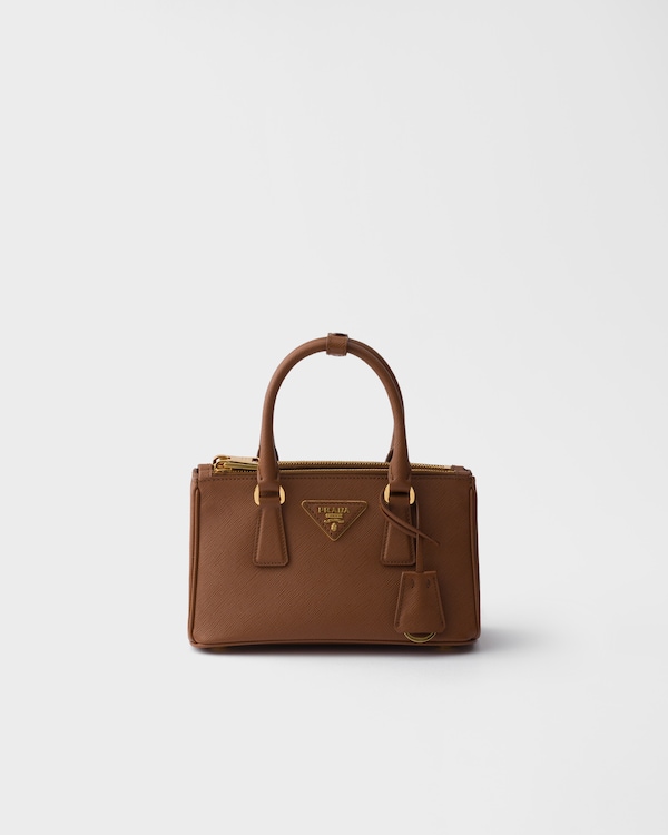 Saffiano 皮革迷你手袋 - 干邑色 Saffiano 皮革迷你手袋 - 干邑色