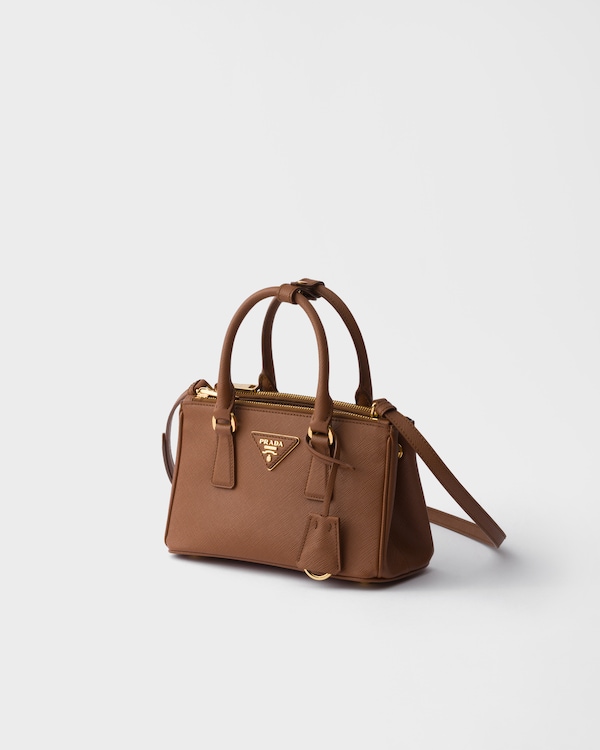 Saffiano 皮革迷你手袋 - 干邑色 Saffiano 皮革迷你手袋 - 干邑色