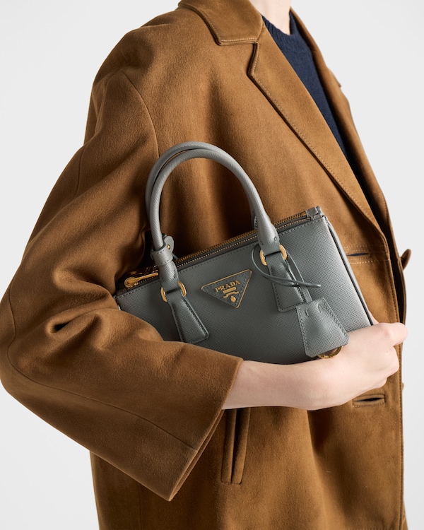 Prada Galleria mini Saffiano leather bag - Slate Gray Prada Galleria mini Saffiano leather bag - Slate Gray