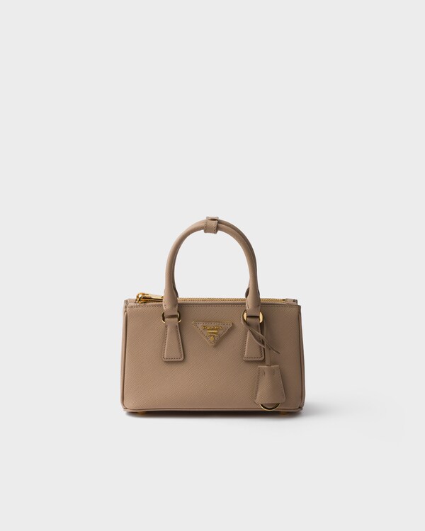 Prada Galleria mini Saffiano leather bag - Cameo Prada Galleria mini Saffiano leather bag - Cameo