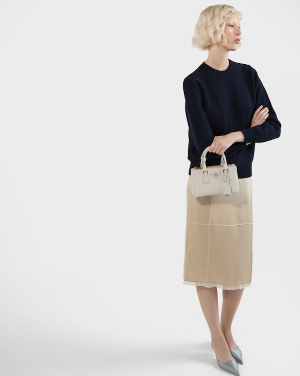 Prada Galleria mini Saffiano leather bag - Chalk White Prada Galleria mini Saffiano leather bag - Chalk White