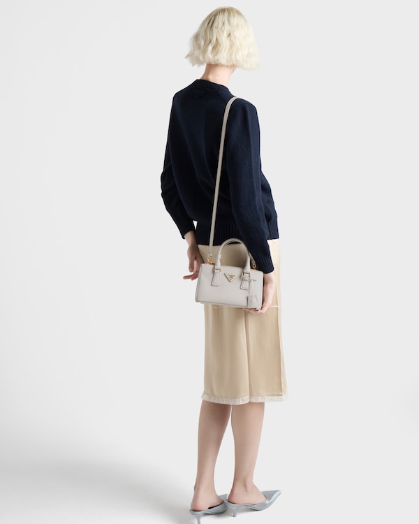Prada Galleria mini Saffiano leather bag - Chalk White Prada Galleria mini Saffiano leather bag - Chalk White
