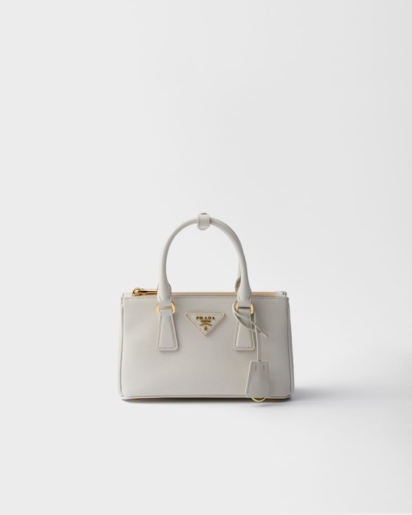 Prada Galleria mini Saffiano leather bag - Chalk White Prada Galleria mini Saffiano leather bag - Chalk White