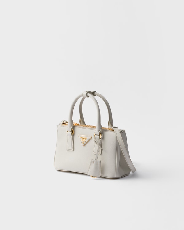 Prada Galleria mini Saffiano leather bag - Chalk White Prada Galleria mini Saffiano leather bag - Chalk White