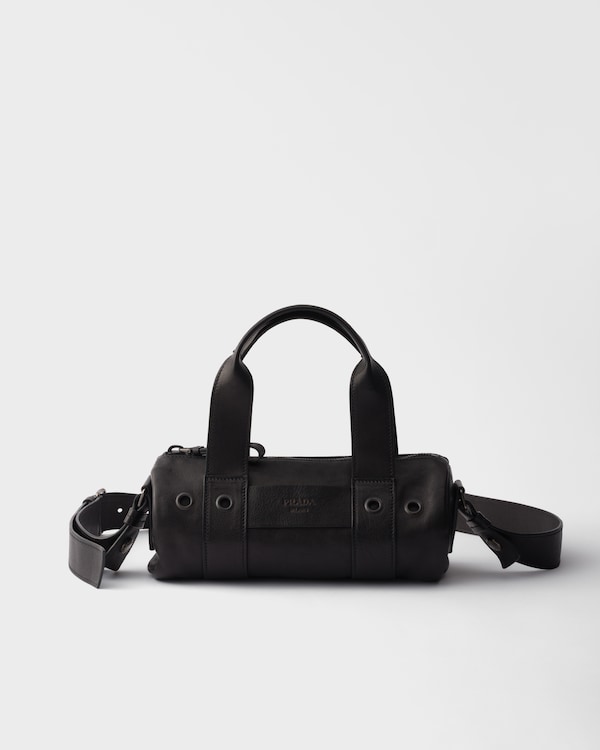 Prada Route 中号皮革手提包 - 黑色 Prada Route 中号皮革手提包 - 黑色
