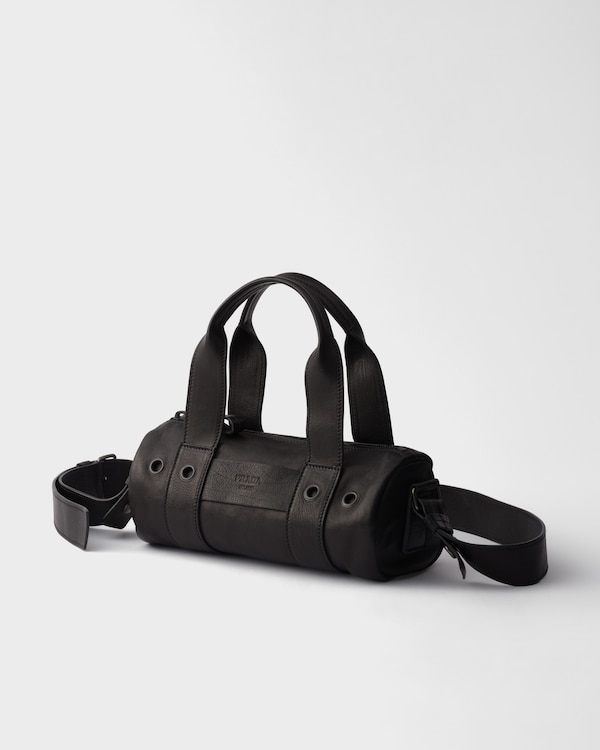 Prada Route 中号皮革手提包 - 黑色 Prada Route 中号皮革手提包 - 黑色