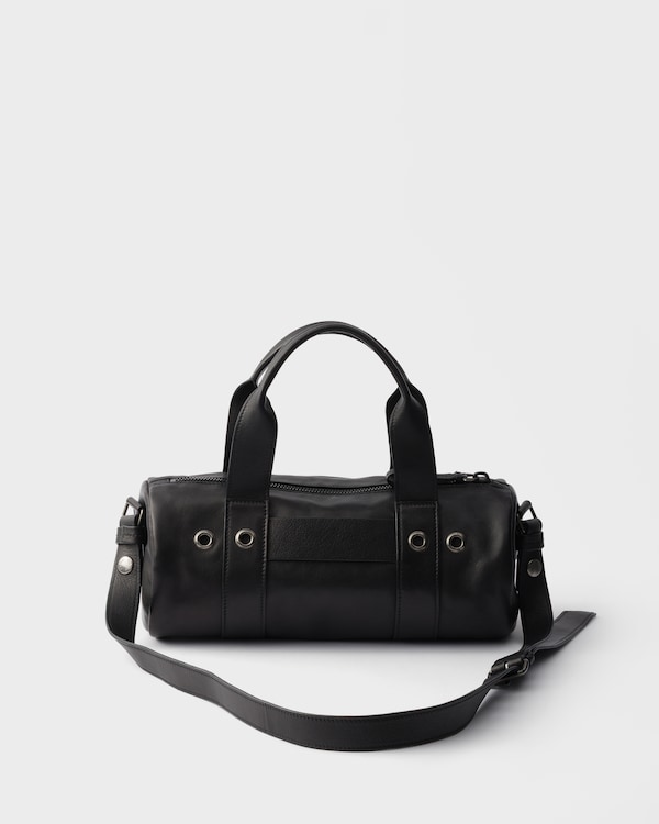 Prada Route 大号皮革手袋 - 黑色 Prada Route 大号皮革手袋 - 黑色