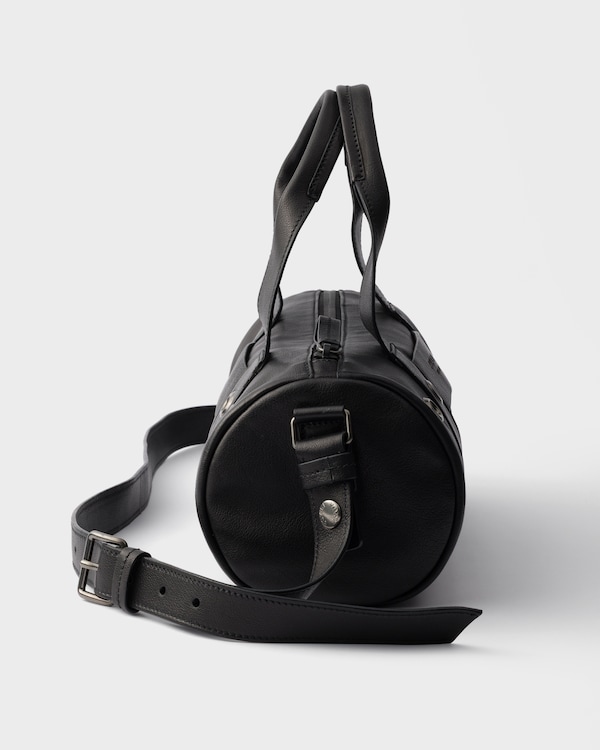 Prada Route 大号皮革手袋 - 黑色 Prada Route 大号皮革手袋 - 黑色