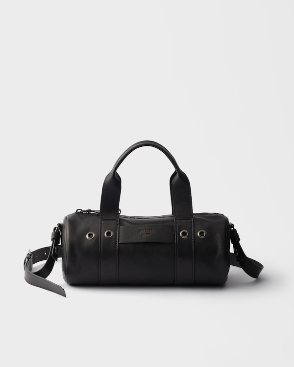 Prada Route 大号皮革手袋 - 黑色 Prada Route 大号皮革手袋 - 黑色
