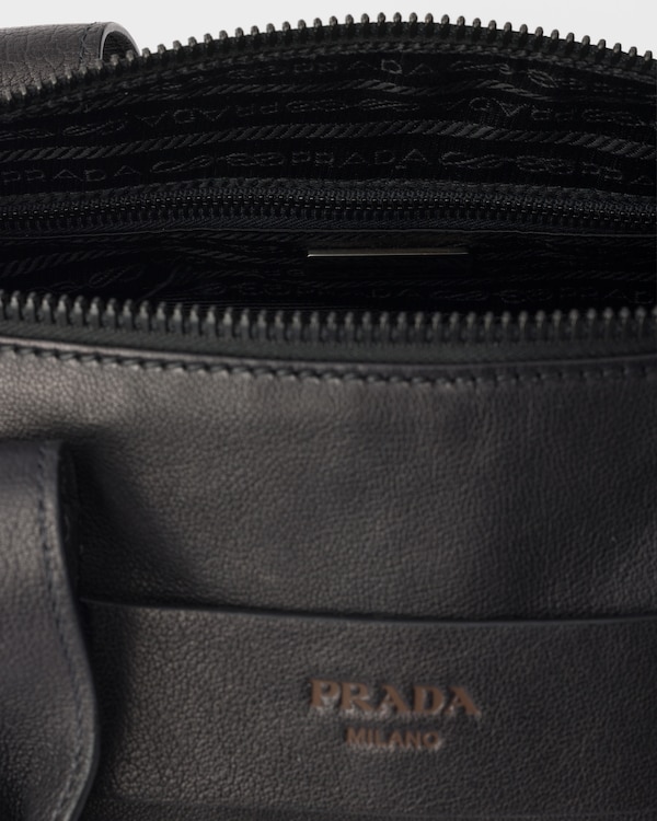 Prada Route 大号皮革手袋 - 黑色 Prada Route 大号皮革手袋 - 黑色