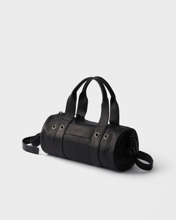 Prada Route 大号皮革手袋 - 黑色 Prada Route 大号皮革手袋 - 黑色