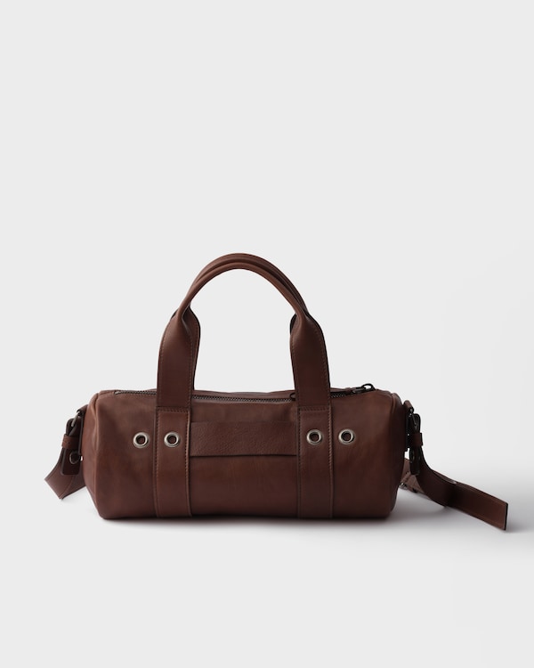 Prada Route 大号皮革手袋 - 可可棕 Prada Route 大号皮革手袋 - 可可棕