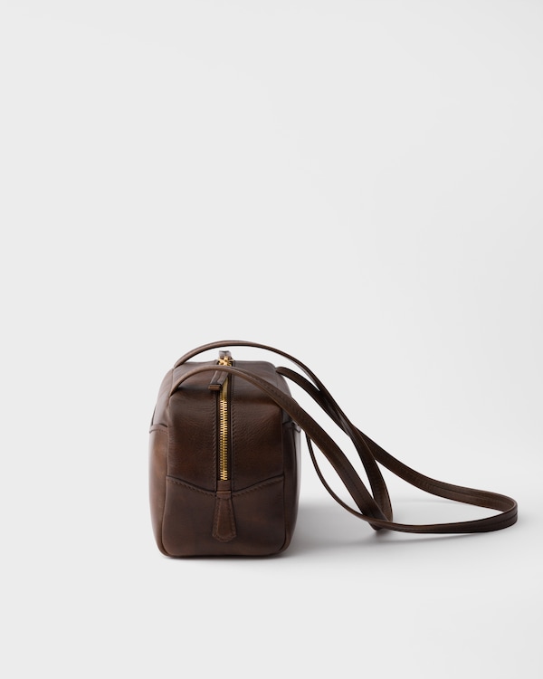 Prada Box复古皮革手提迷你手袋 - 可可棕 Prada Box复古皮革手提迷你手袋 - 可可棕