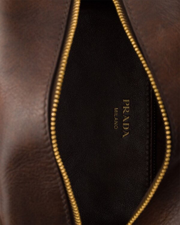 Prada Box复古皮革手提迷你手袋 - 可可棕 Prada Box复古皮革手提迷你手袋 - 可可棕