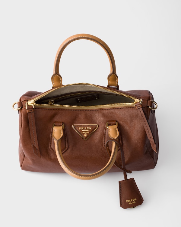 小号皮革手提包 - 紫檀木色 小号皮革手提包 - 紫檀木色