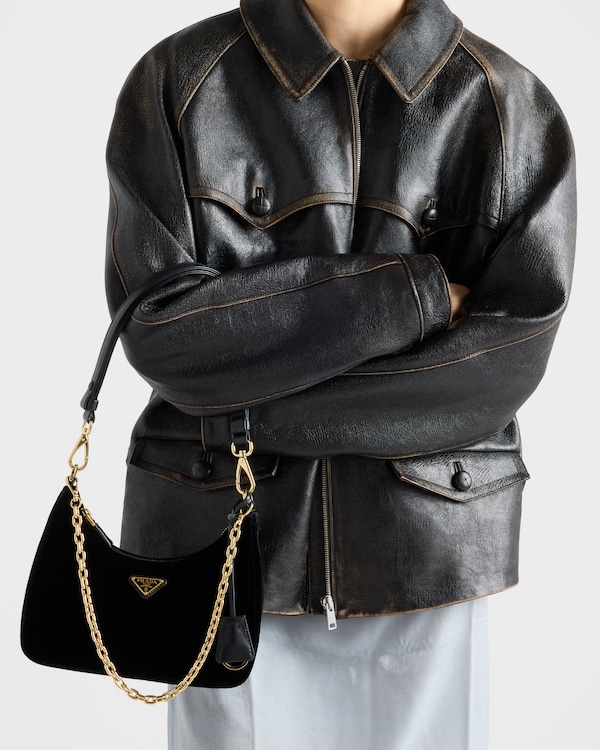 Prada Re-Edition丝绒迷你手袋 - 黑色 Prada Re-Edition丝绒迷你手袋 - 黑色