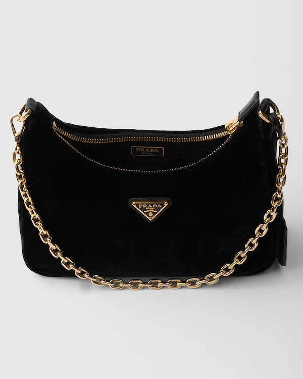 Prada Re-Edition丝绒迷你手袋 - 黑色 Prada Re-Edition丝绒迷你手袋 - 黑色