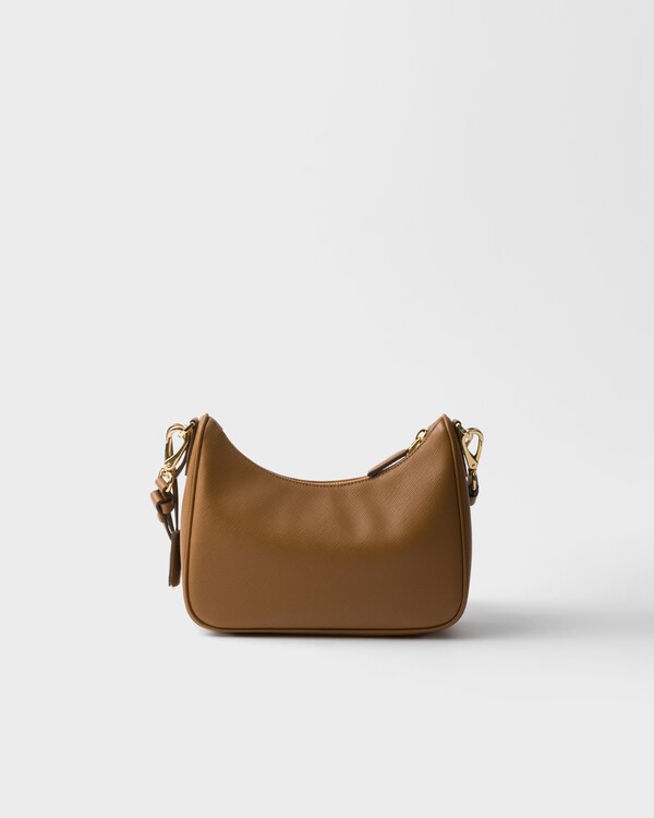 Prada Re-Edition Saffiano皮革迷你手袋 - 焦糖色 Prada Re-Edition Saffiano皮革迷你手袋 - 焦糖色