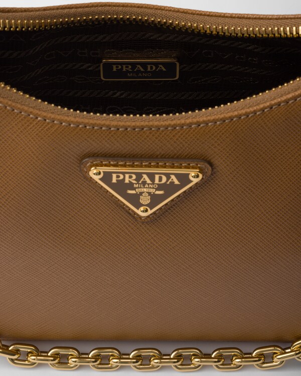 Prada Re-Edition Saffiano皮革迷你手袋 - 焦糖色 Prada Re-Edition Saffiano皮革迷你手袋 - 焦糖色