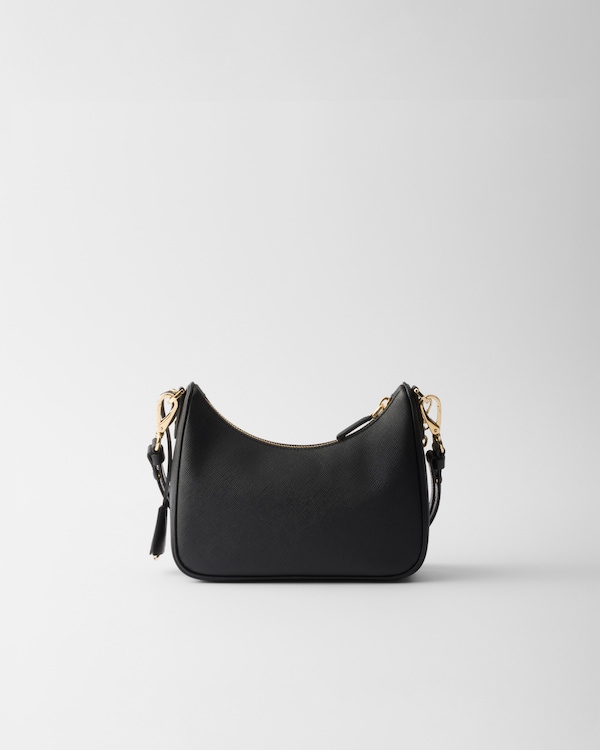 Prada Re-Edition Saffiano皮革迷你手袋 - 黑色 Prada Re-Edition Saffiano皮革迷你手袋 - 黑色