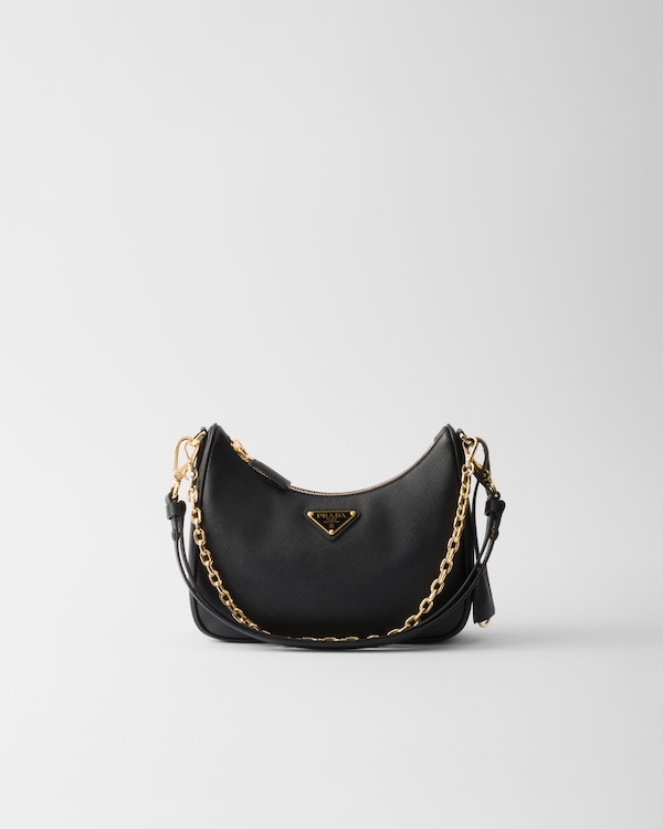 Prada Re-Edition Saffiano皮革迷你手袋 - 黑色 Prada Re-Edition Saffiano皮革迷你手袋 - 黑色