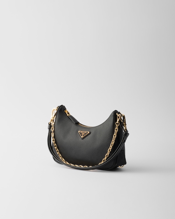 Prada Re-Edition Saffiano皮革迷你手袋 - 黑色 Prada Re-Edition Saffiano皮革迷你手袋 - 黑色