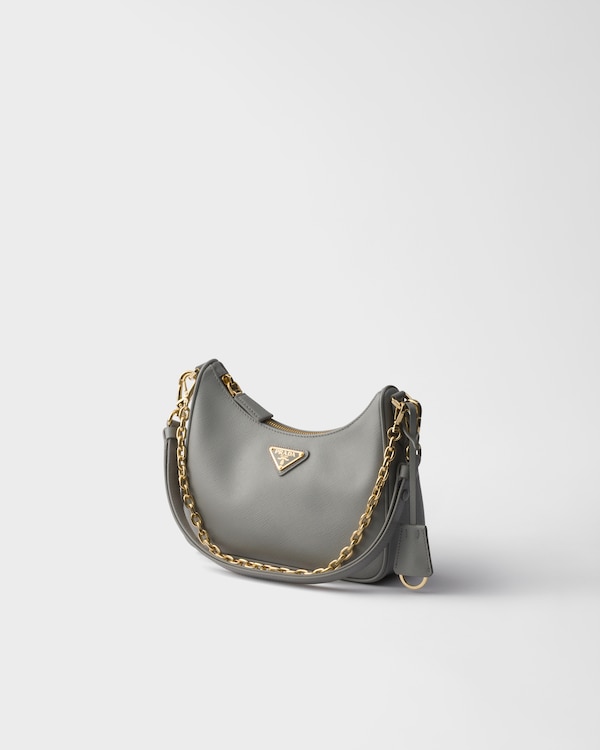 Prada Re-Edition Saffiano皮革迷你手袋 - 云灰色 Prada Re-Edition Saffiano皮革迷你手袋 - 云灰色