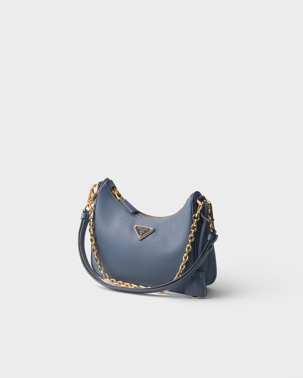 Prada Re-Edition Saffiano皮革迷你手袋 - 航天蓝 Prada Re-Edition Saffiano皮革迷你手袋 - 航天蓝