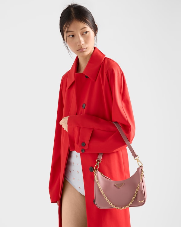 Prada Re-Edition Saffiano皮革迷你手袋 - 桃粉色 Prada Re-Edition Saffiano皮革迷你手袋 - 桃粉色