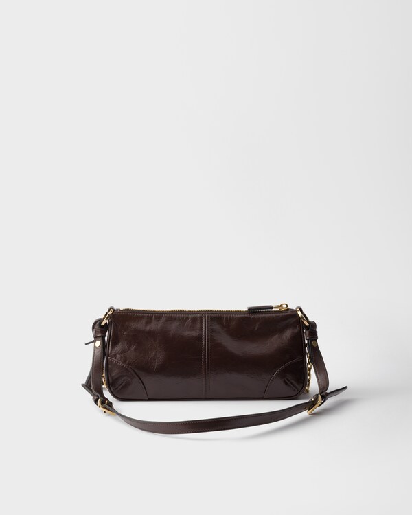Prada Re-Edition 2002中号皮革单肩包 - 深棕色 Prada Re-Edition 2002中号皮革单肩包 - 深棕色