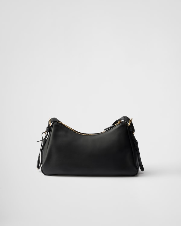 Prada Aimée中号皮革单肩包 - 黑色 Prada Aimée中号皮革单肩包 - 黑色