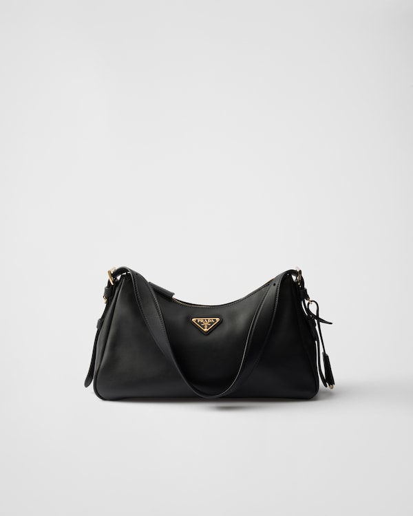 Prada Aimée中号皮革单肩包 - 黑色 Prada Aimée中号皮革单肩包 - 黑色