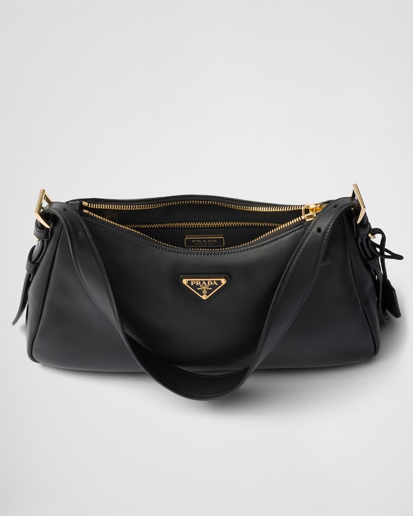 Prada Aimée中号皮革单肩包 - 黑色 Prada Aimée中号皮革单肩包 - 黑色