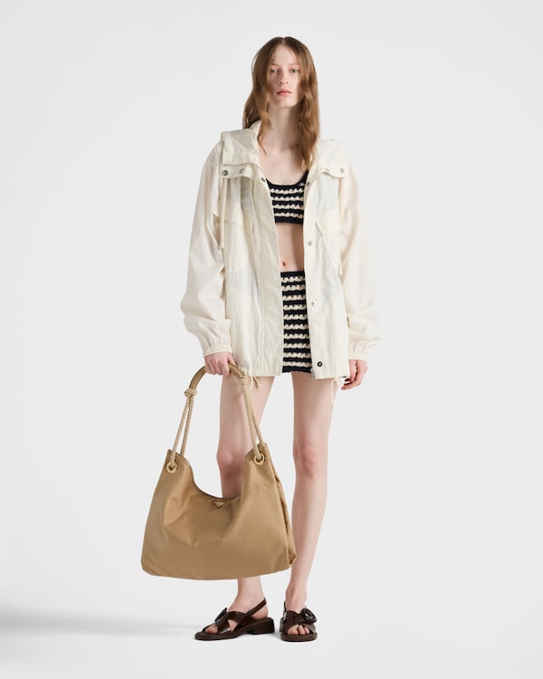 Prada Mariner large Re-Nylon shoulder bag - Camel Brown Prada Mariner large Re-Nylon shoulder bag - Camel Brown