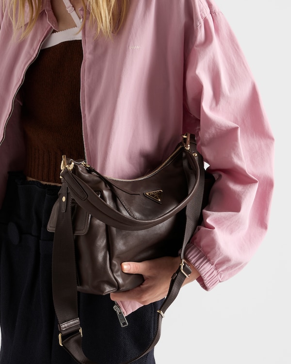 Prada Explore 大号Nappa皮革手袋 - 赭褐色 Prada Explore 大号Nappa皮革手袋 - 赭褐色