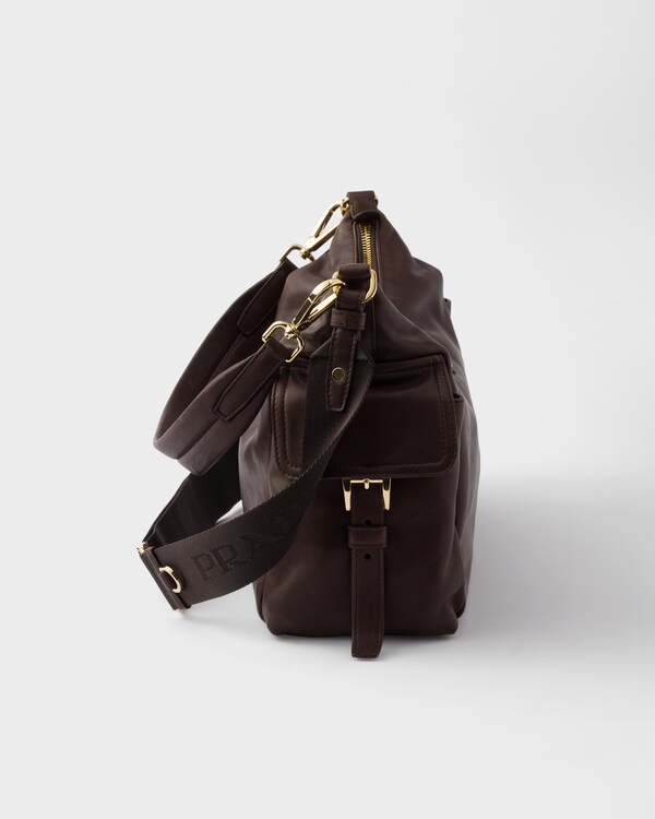 Prada Explore 大号Nappa皮革手袋 - 赭褐色 Prada Explore 大号Nappa皮革手袋 - 赭褐色