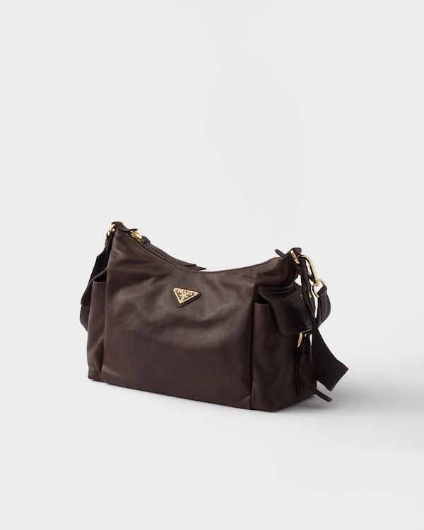 Prada Explore 大号Nappa皮革手袋 - 赭褐色 Prada Explore 大号Nappa皮革手袋 - 赭褐色